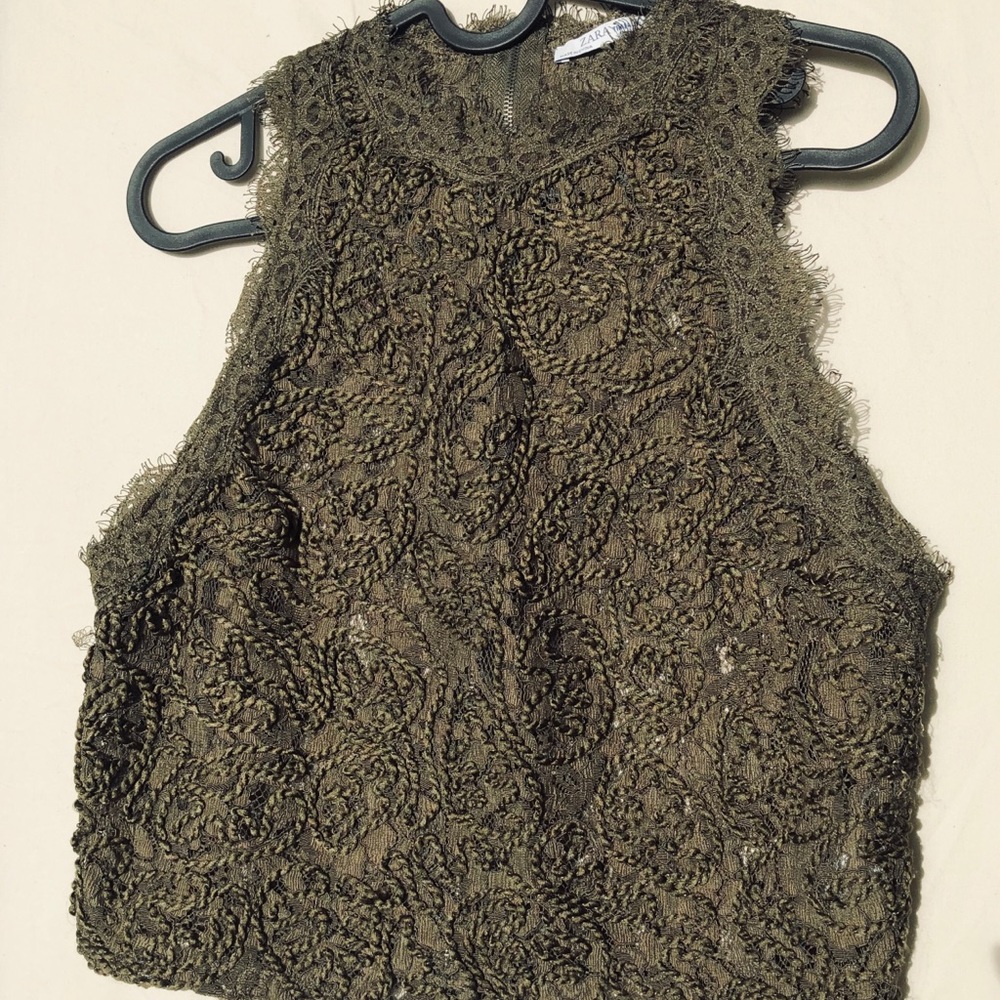 Zara Trafuluc | Zara Lace Embroidered Top